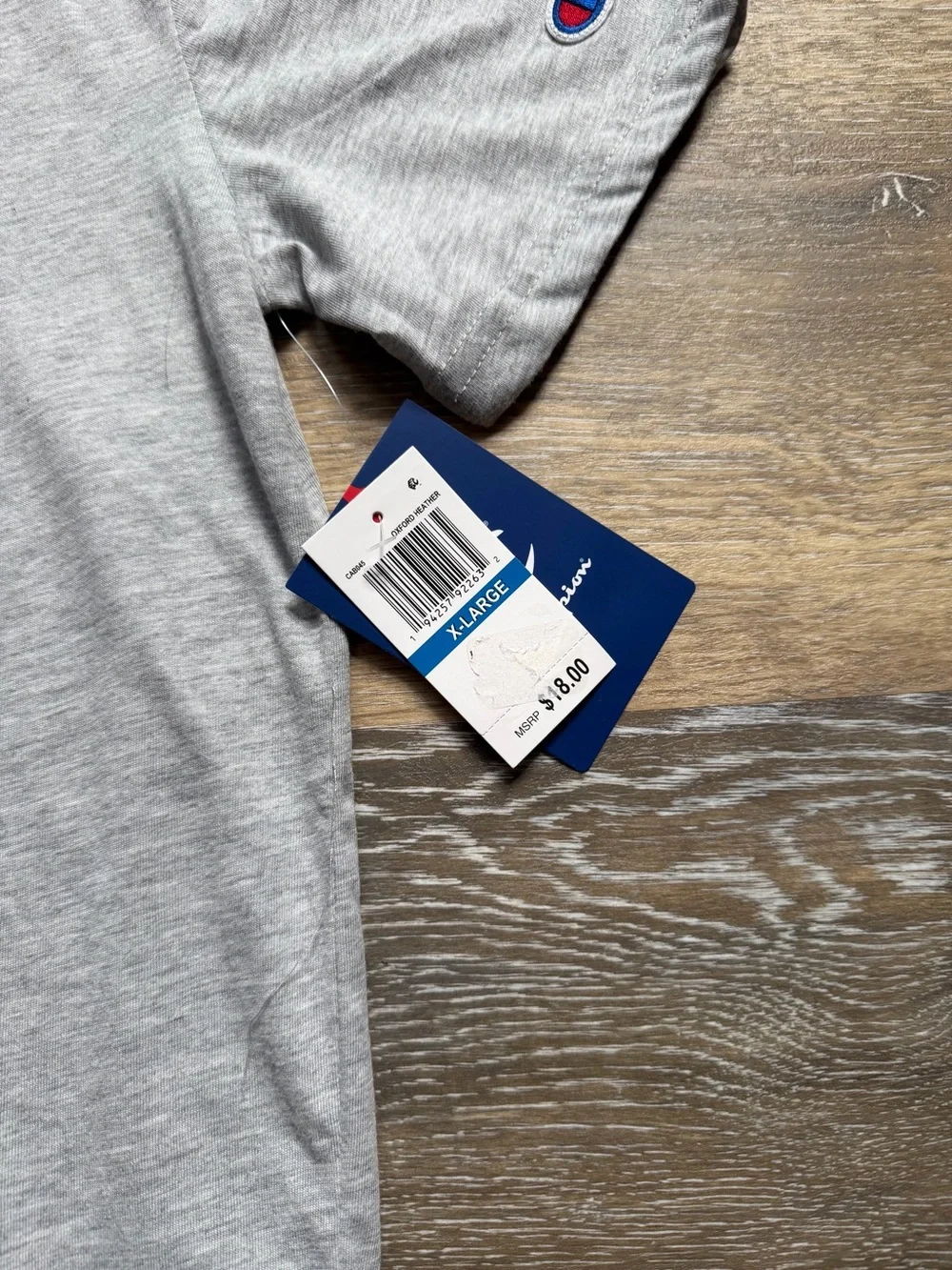 NWT Champion Boys' Gray Logo Tee - XL